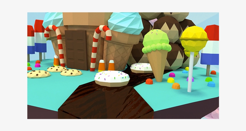 Candyland Was Created As A School Project In Collaboration - 3d Environment Low Poly, transparent png