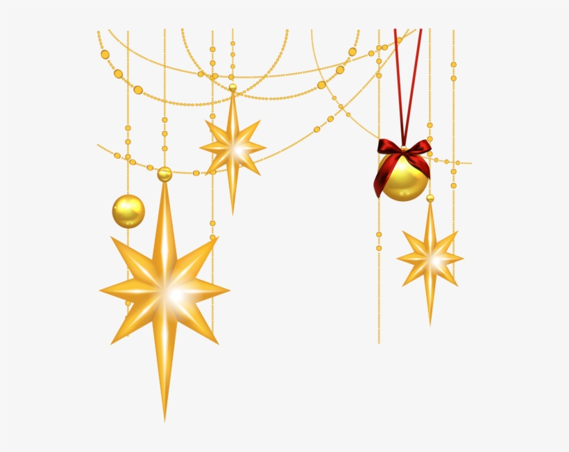 Christmas Png Jpg Black And White Stock - Christmas Balls And Stars Png, transparent png