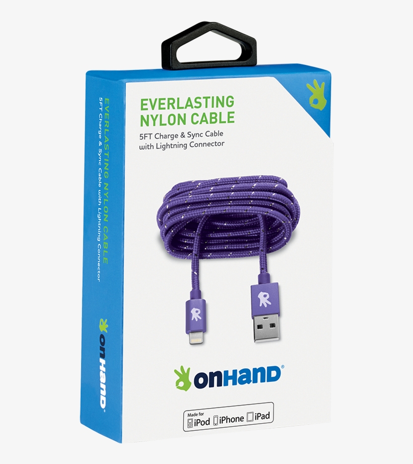 Lightning Purple Everlasting Nylon Cable - Usb, transparent png
