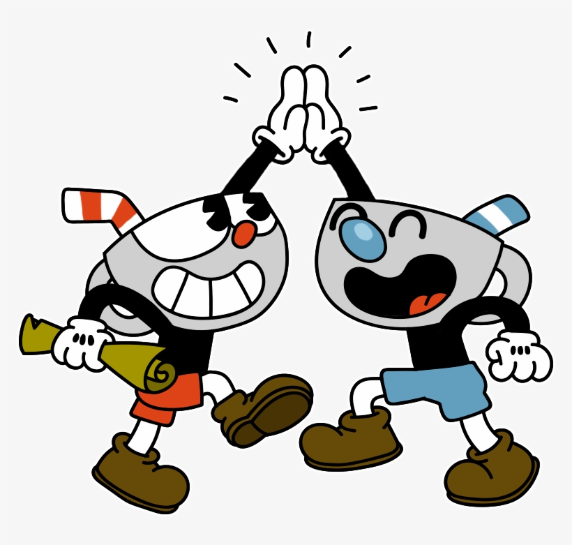 Cuphead And Mugman By Diuky On Deviantart Png Freeuse - Cuphead Mugman Png, transparent png