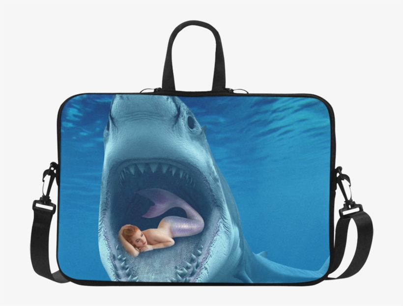 Under Water Sea Ocean Life - Big White Shark Jaws Shower Curtain, transparent png