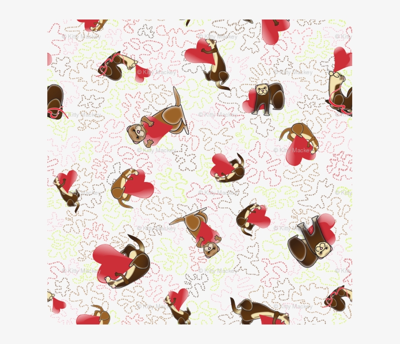 Ferrets Love To Wander Custom Fabric By Kittymackey, transparent png