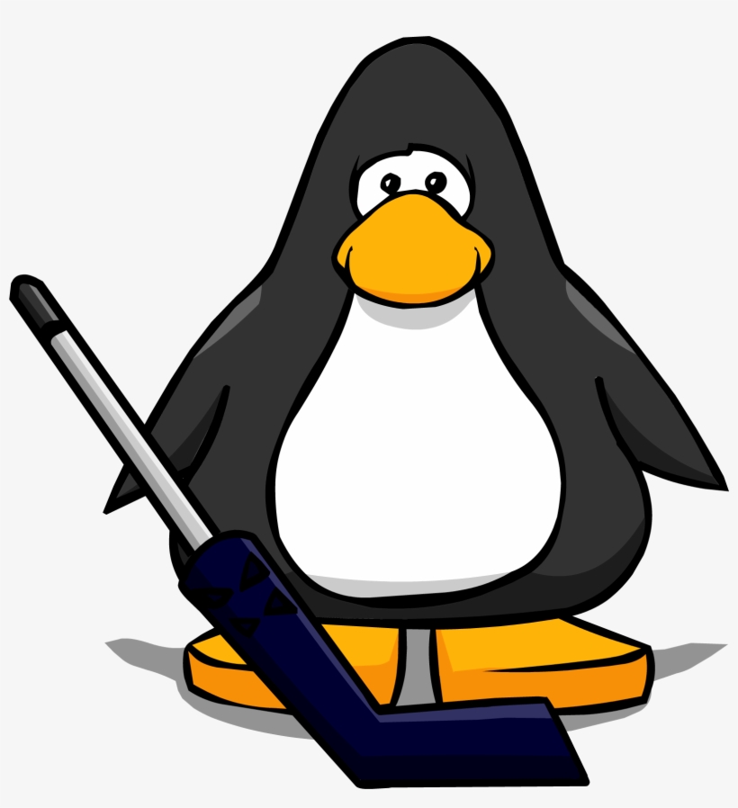 Goalie Hockey Stick Player Card - Penguin From Club Penguin, transparent png