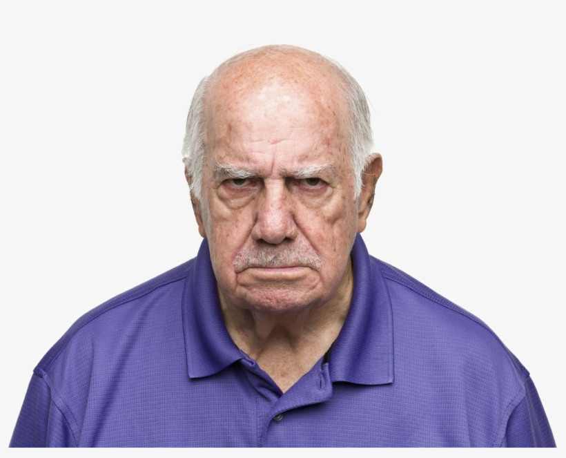 Angry Person Transparent Png - Different Expressions Old Man, transparent png