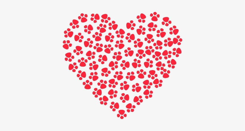 Copper - Paw Print Heart, transparent png