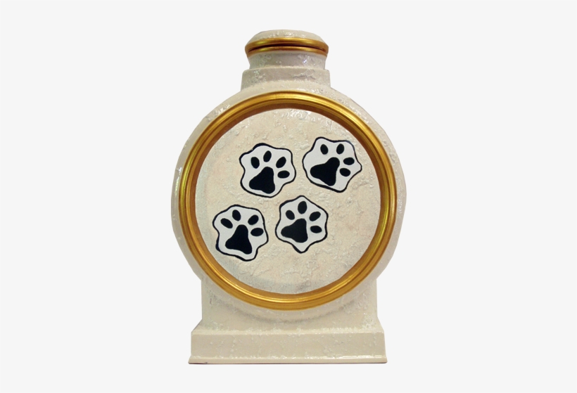 Side View Of Pet Urn Back Of Custom Dog Portrait Urn - Cross, transparent png