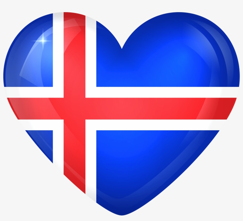 Flag Of Iceland Clipart For Your App - Iceland Flag Heart, transparent png