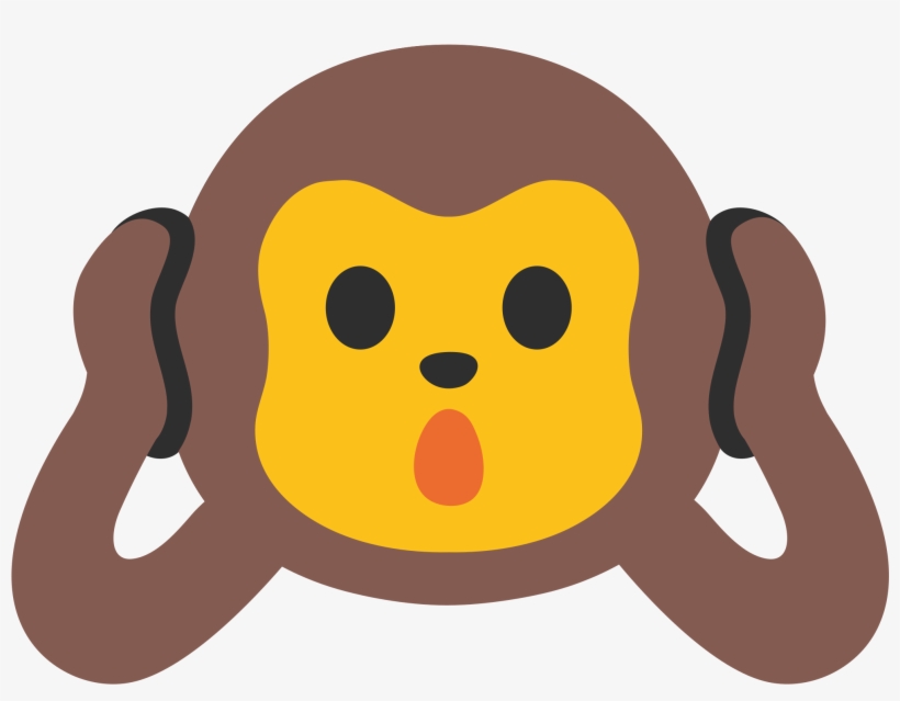 Emoji Monkey Covering Mouth