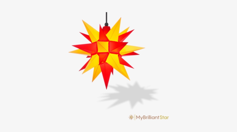 Original Herrnhut Plastic Star, Yellow / Red, ~ 40 - Herrnhuter Moravian Star A4 White/red Plastic (40cm/16, transparent png