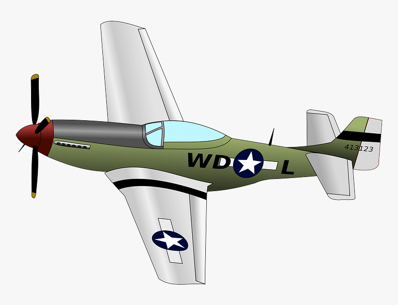 Airplane Vector - P 51 Mustang Png, transparent png