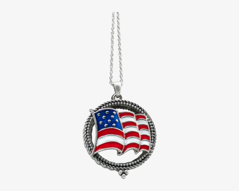 3626 Waving Flag Magnifying Necklace - Locket, transparent png