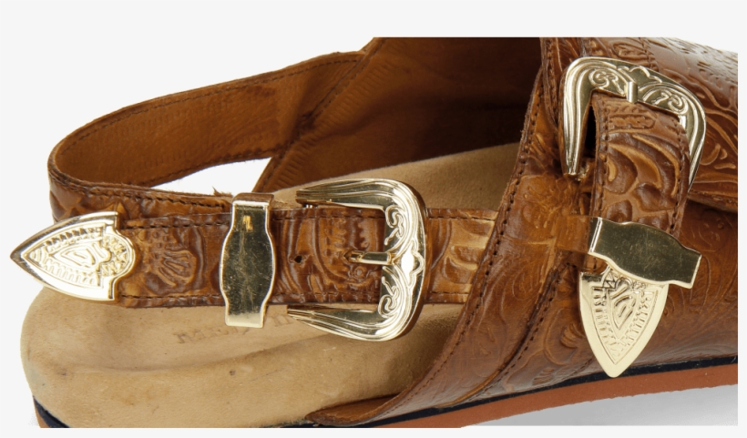 Sandals Helen 2 Floral Print Tan Buckle - Belt, transparent png