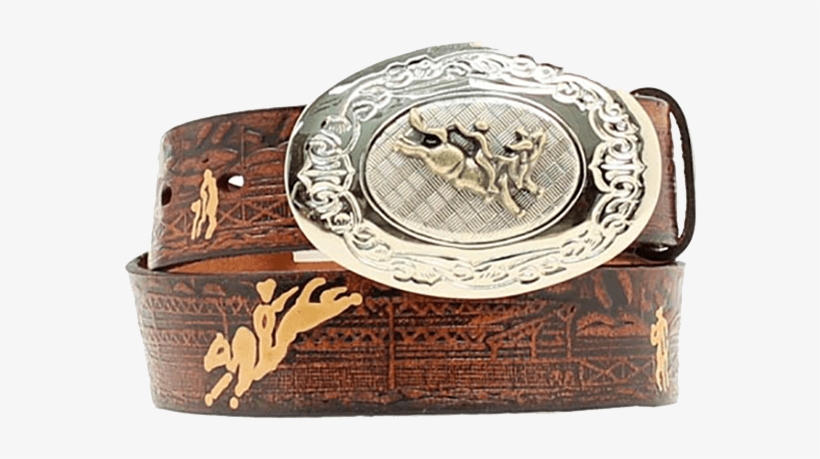 Nocona Boy's Bull Rider Cowboy Design Belt Brown 18, transparent png