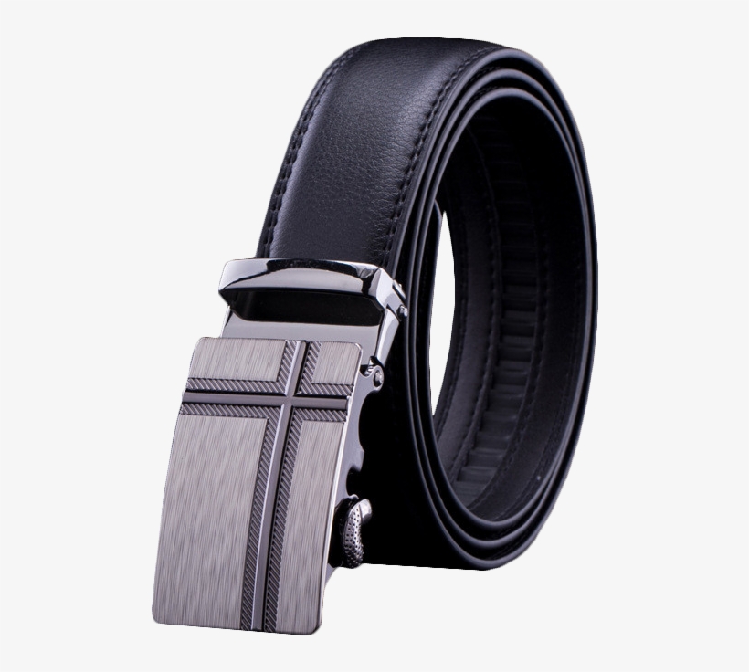Mens Adjustable Cross Buckle Belt - Newest Men Belt Automatic Buckle Brand Designer Leather, transparent png