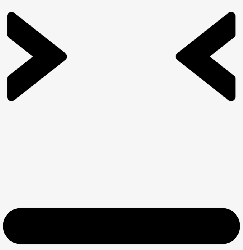 Emoticon Square Face With Closed Eyes And Straight - Emoticones El Linea Recta, transparent png
