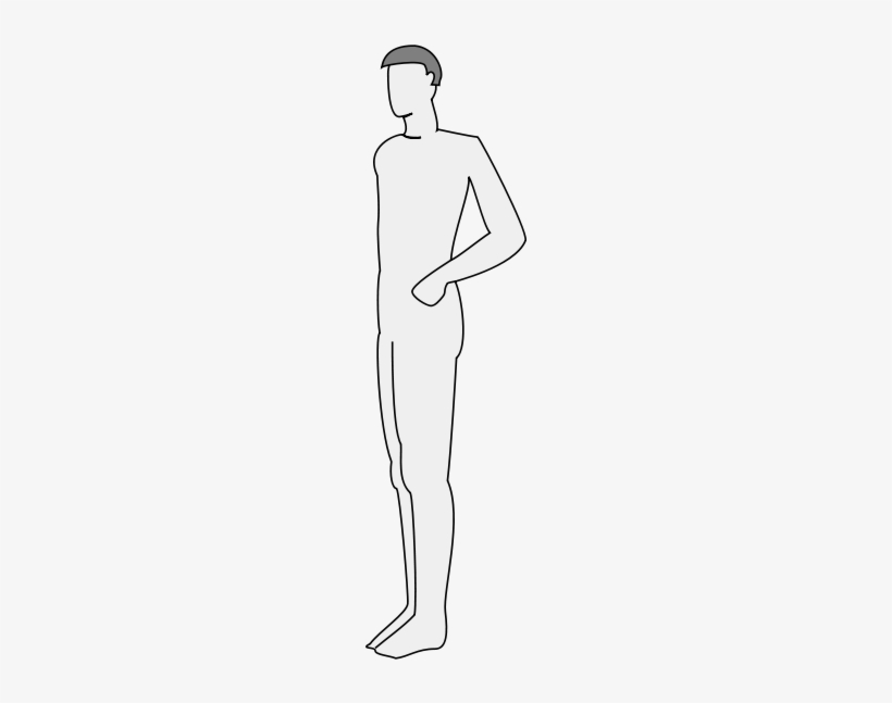 Male Body Silhouette Side Clipart Png, transparent png