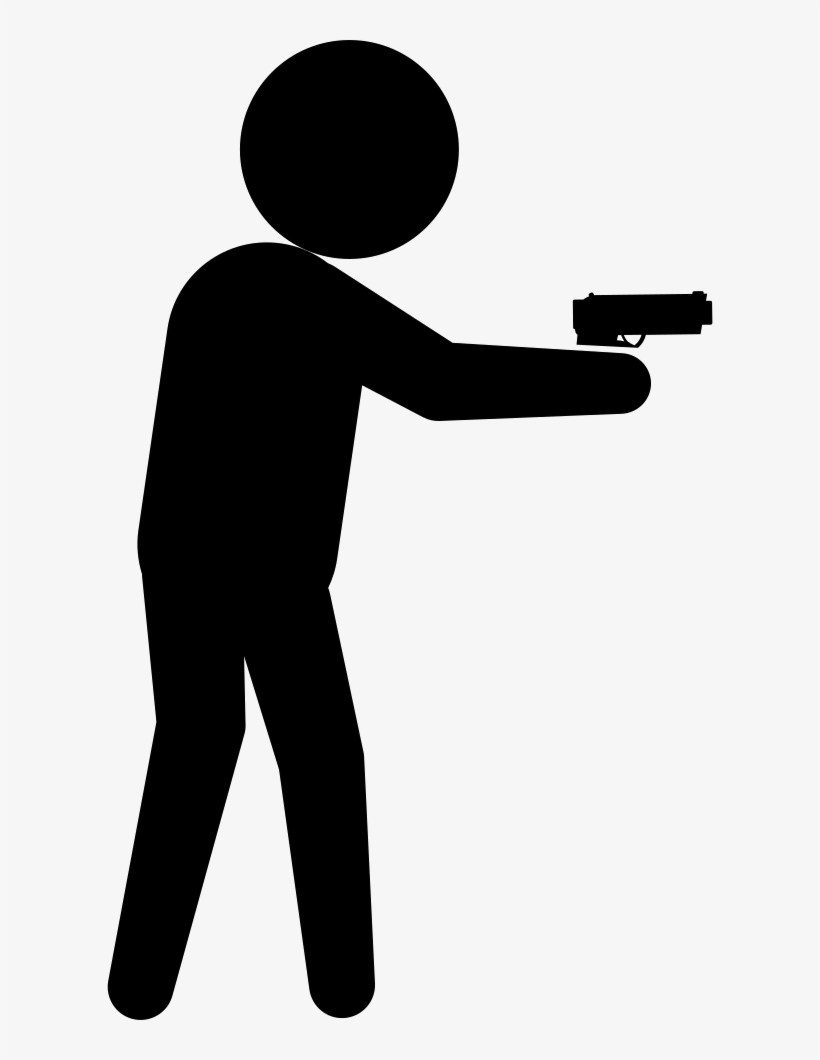 Armed Criminal Male Silhouette - Male, transparent png
