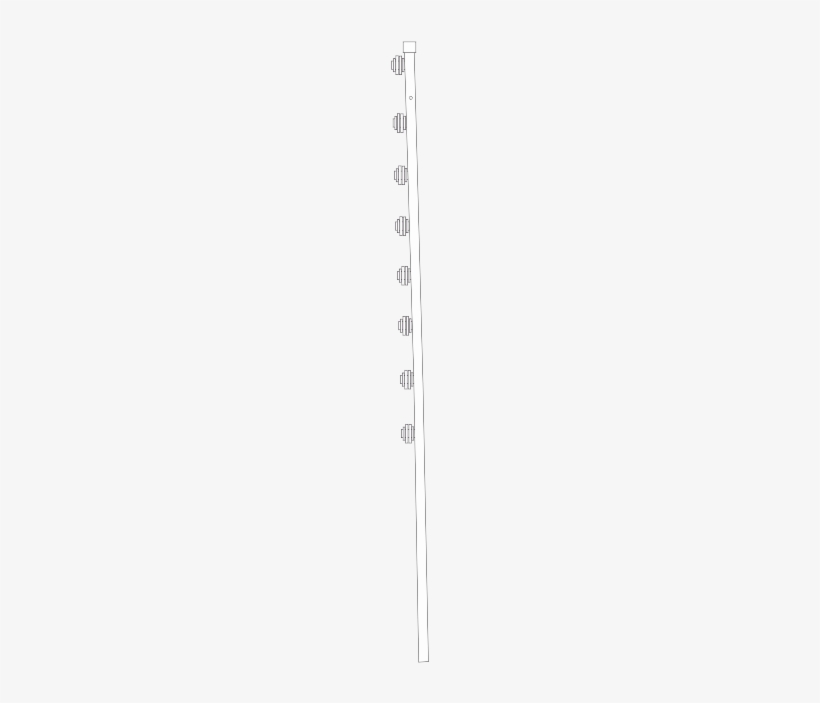 Fence Pole Square Tube 8 Line Straight White - Arttoframes 20x30 / 20 X 30 Picture Frame White .., transparent png