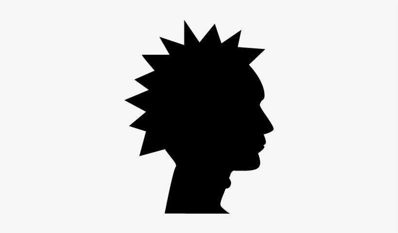 Punk Male Head Side View Silhouette Vector - Skyn Extra Lube, transparent png