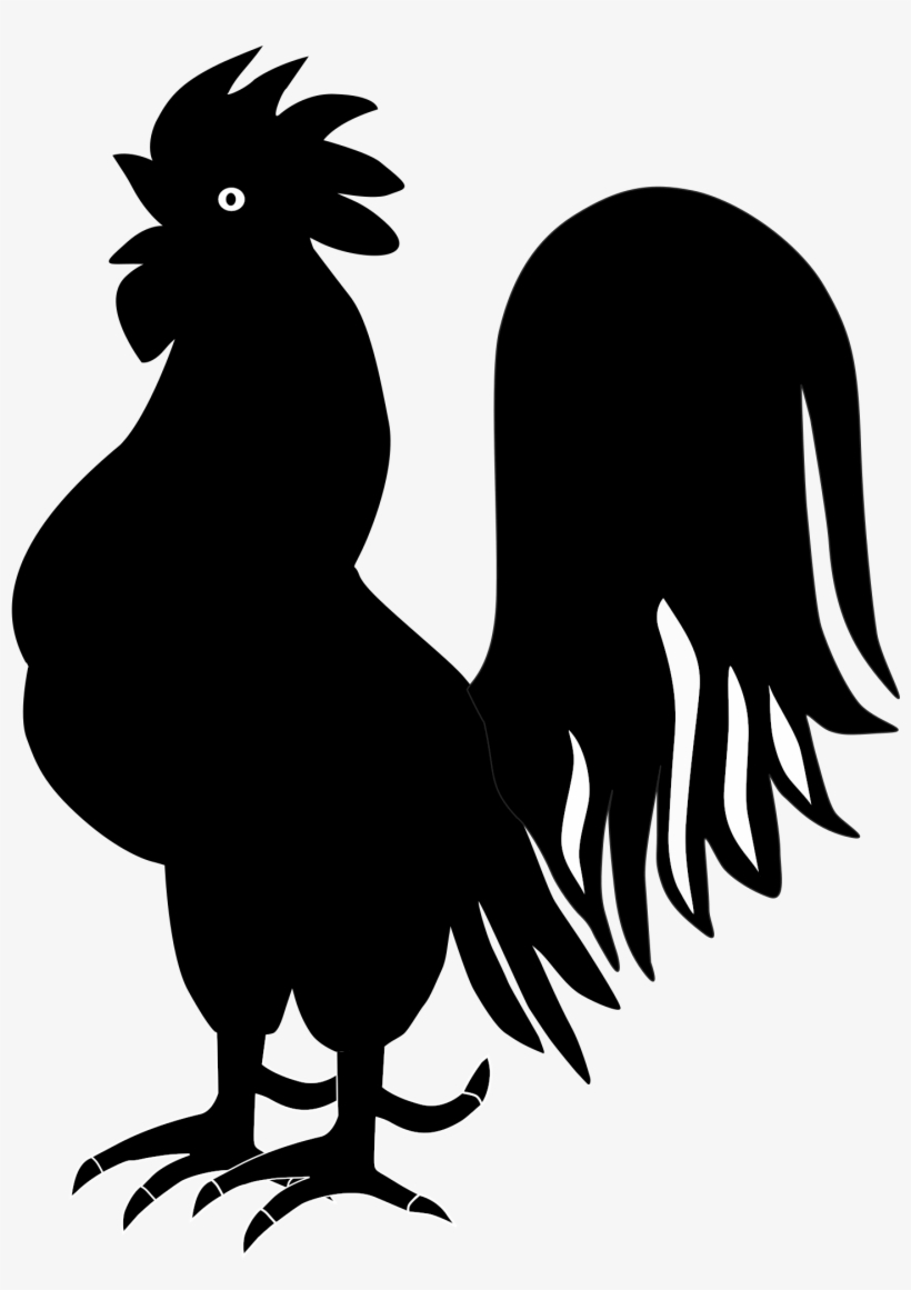 Chicken Farm Silhouette - Rooster Silhouette, transparent png