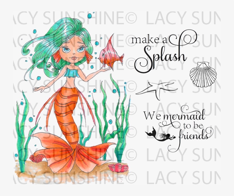 Tropical Mermaid Alana Digital Stamp Set [digi854ls] - Cammino Di Santiago, transparent png