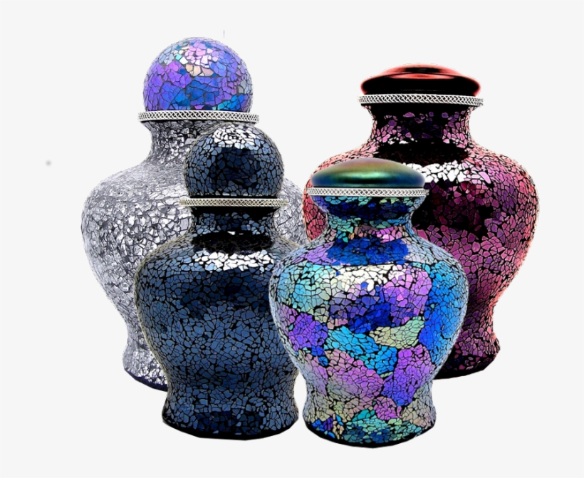 Glass Reflections Cremation Urn - Glass Mosaic Ashes Urn, transparent png