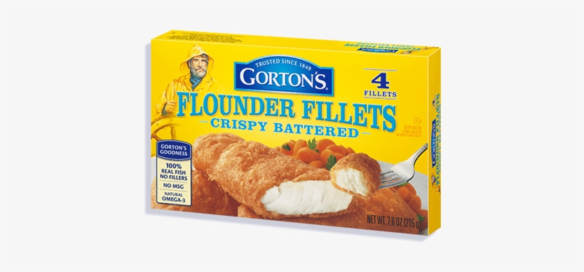 Crispy Battered Flounder Fillets - Gortons Fish Fillets, Potato Crunch - 10 Fillets, 18.2, transparent png