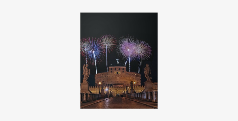 Castillo De San Angelo Con Fuegos Artificiales - Castel Sant'angelo, transparent png