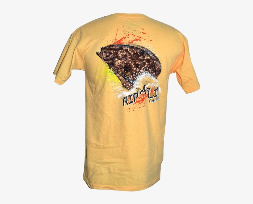 Flounder Rip A Lip Short Sleeve T-shirt Squash - Flounder T Shirt, transparent png