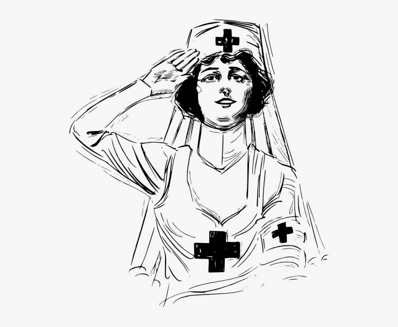 World War 1 Nurse Drawing, transparent png