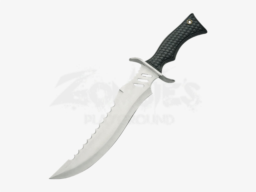 Silvered Skull Combat Knife - Curved Medieval Dagger Png, transparent png