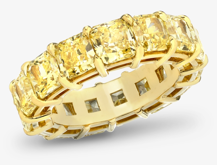 Radiant Fancy Yellow Diamond Band - Bling-bling, transparent png