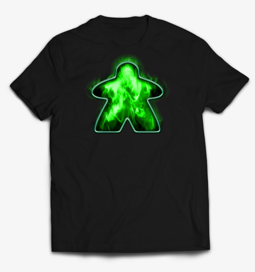 Green Fire Meeple - Topszn Shirt, transparent png