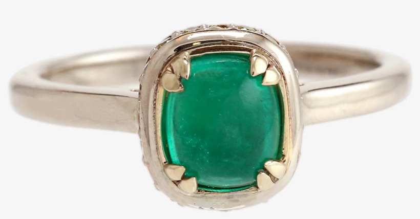 Colombian Emerald & Yellow Diamond Ring - Ring, transparent png