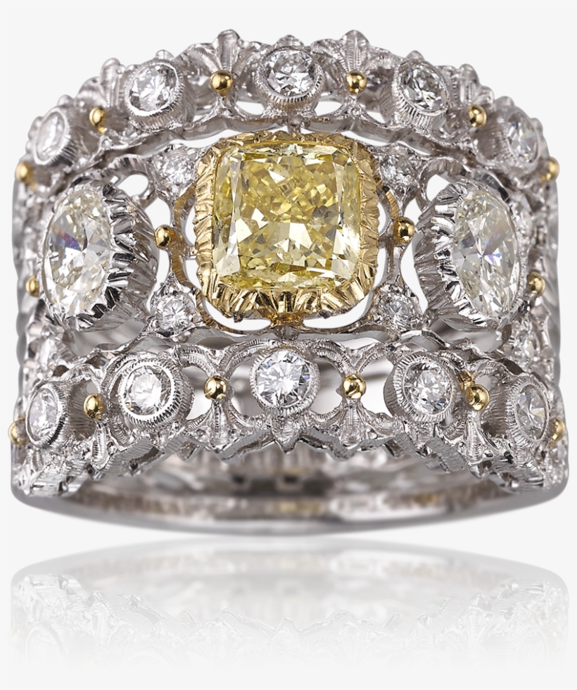 Yellow Diamond - Images - Buccellati - Anelli - Кольцо - Band Ring, transparent png