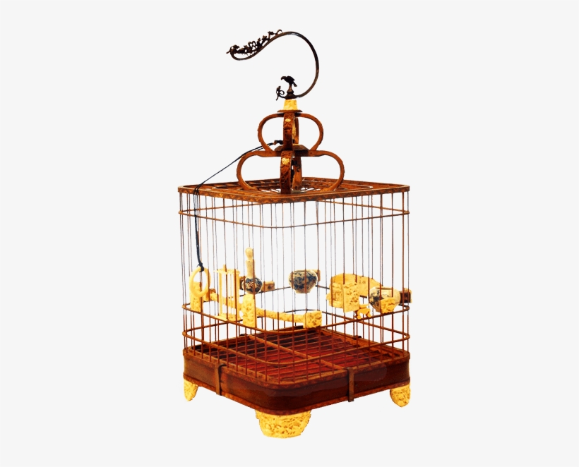 Bamboo Bird Cage With Finely Carved Ivory Feet Item - Cage, transparent png