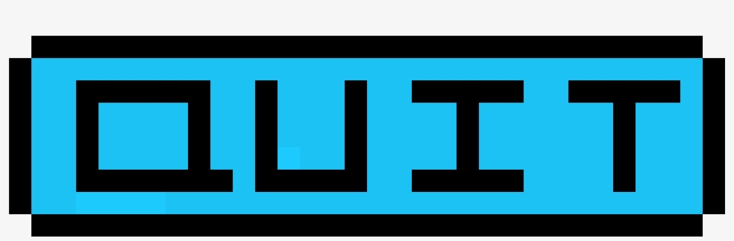 Quit Button - Pixel Quit Button Transparent, transparent png
