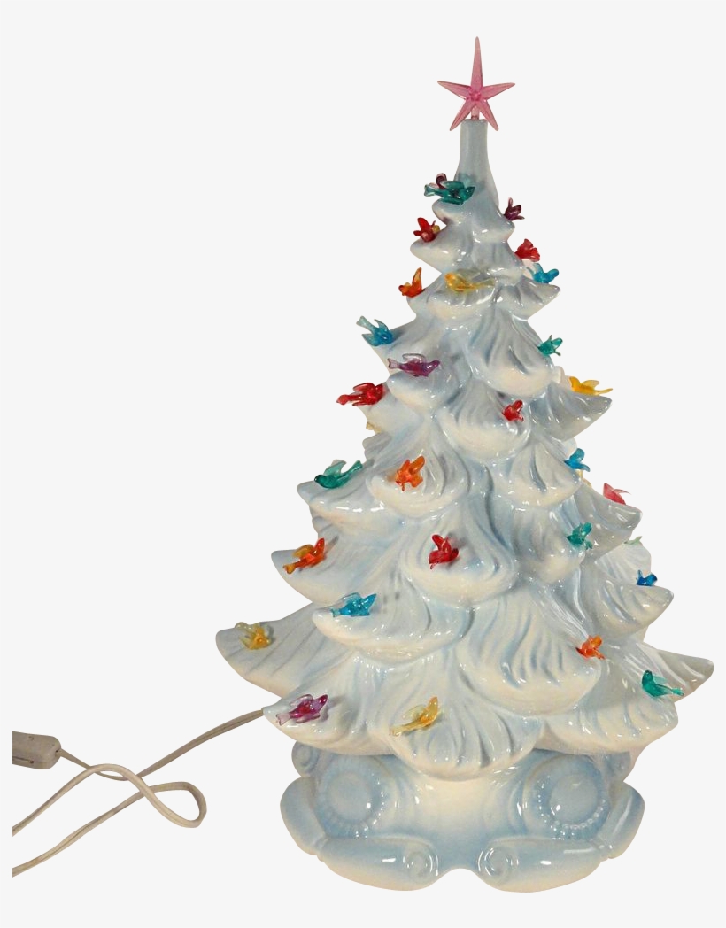 Astounding Image Of Decorative Electric White Winter - White Vintage Ceramic Christmas Tree, transparent png
