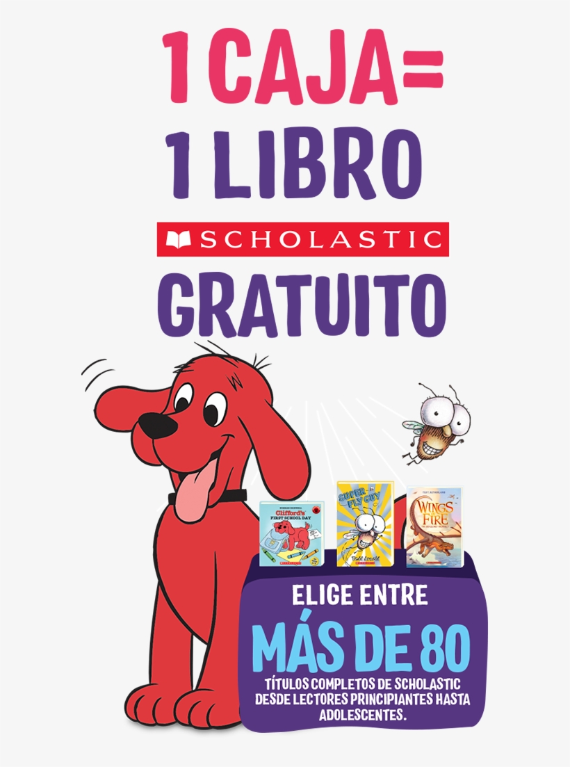 Clifford The Big Red Dog Y Fly Guy Quieren Que Obtengas - Feeding Reading, transparent png