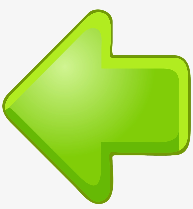 Left Arrow Green Clipper - Green Arrow Clipart, transparent png