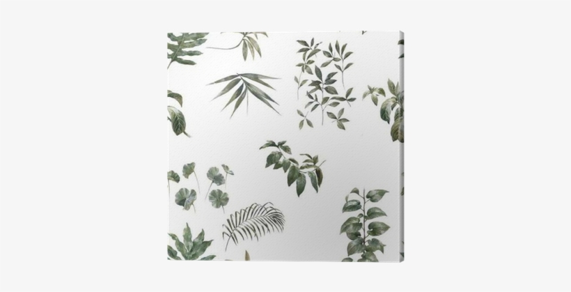 Watercolor Illustration Of Leaf, Seamless Pattern On - Watercolor Painting, transparent png