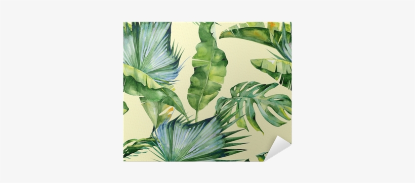 Seamless Watercolor Illustration Of Tropical Leaves, - Malloom Pillow Case,sofa Bed Home Decoration Festival, transparent png