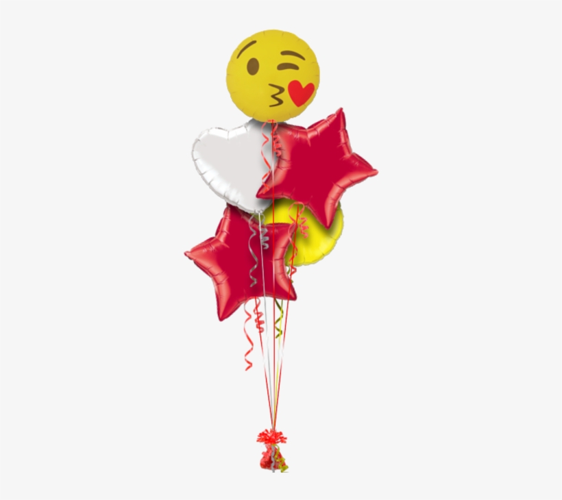 Emoji Kissing Heart Valentines Balloon - Happy Birthday Sister Balloon, transparent png