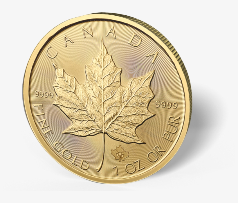 Picture Of 1 Oz Canadian Gold Maple Leaf Coins - Canadian Gold Maple Leaf, transparent png