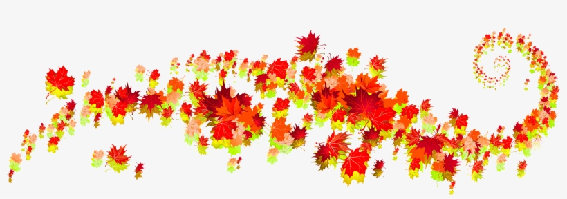 Blowing Leaves - « - 楓葉 花邊, transparent png
