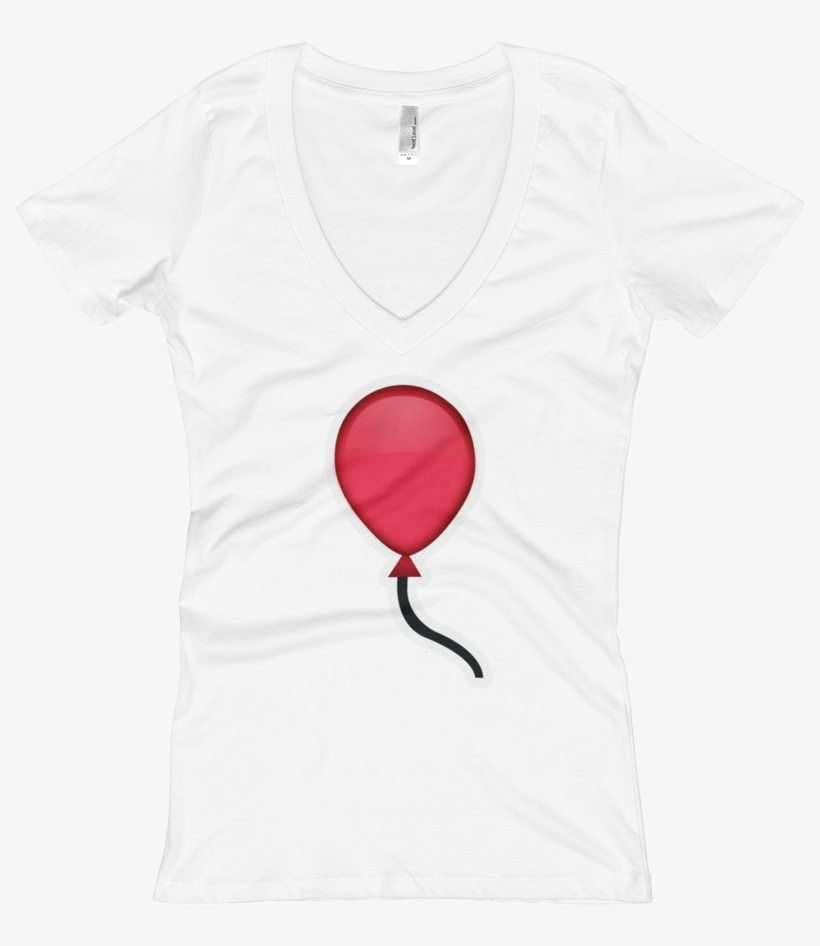 Women's Emoji V-neck - Balloon, transparent png