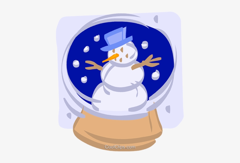 Snowman In A Snow Globe Royalty Free Vector Clip Art - Cartoon, transparent png