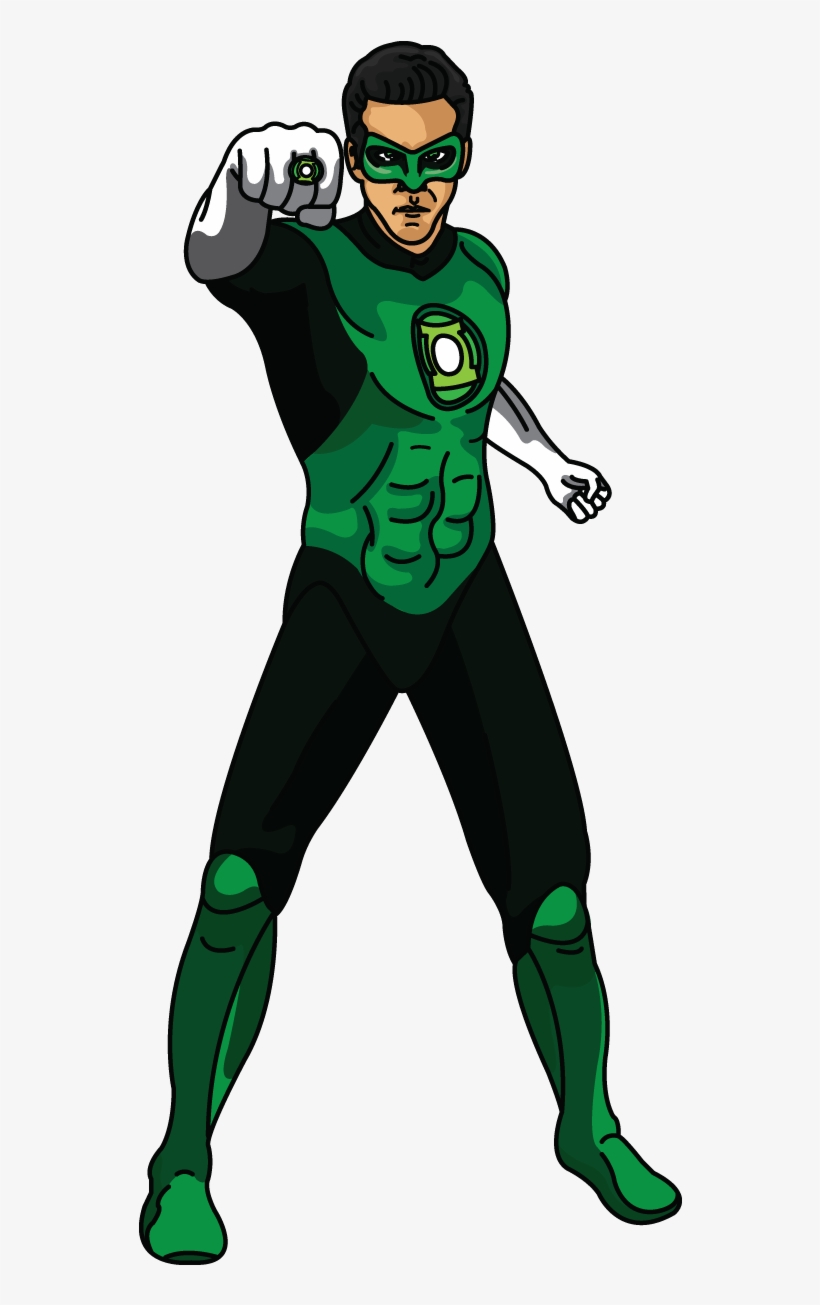 Free Try Our Step Tracing Tutorial For A - Green Lantern Drawing Easy, transparent png