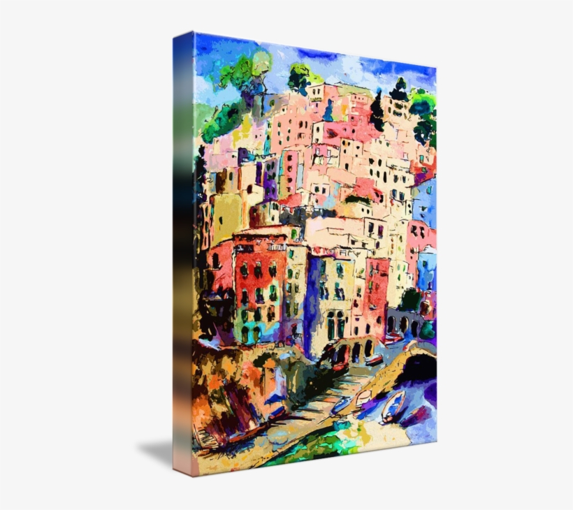#riomaggiore By Ginette Callaway - Gallery-wrapped Canvas Art Print 8 X 10 Entitled Contemporary, transparent png