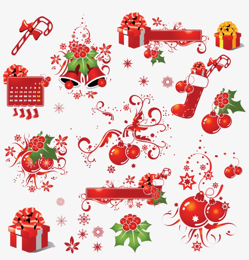 Christmas Elements Png Picture - Christmas Design Elements Png, transparent png